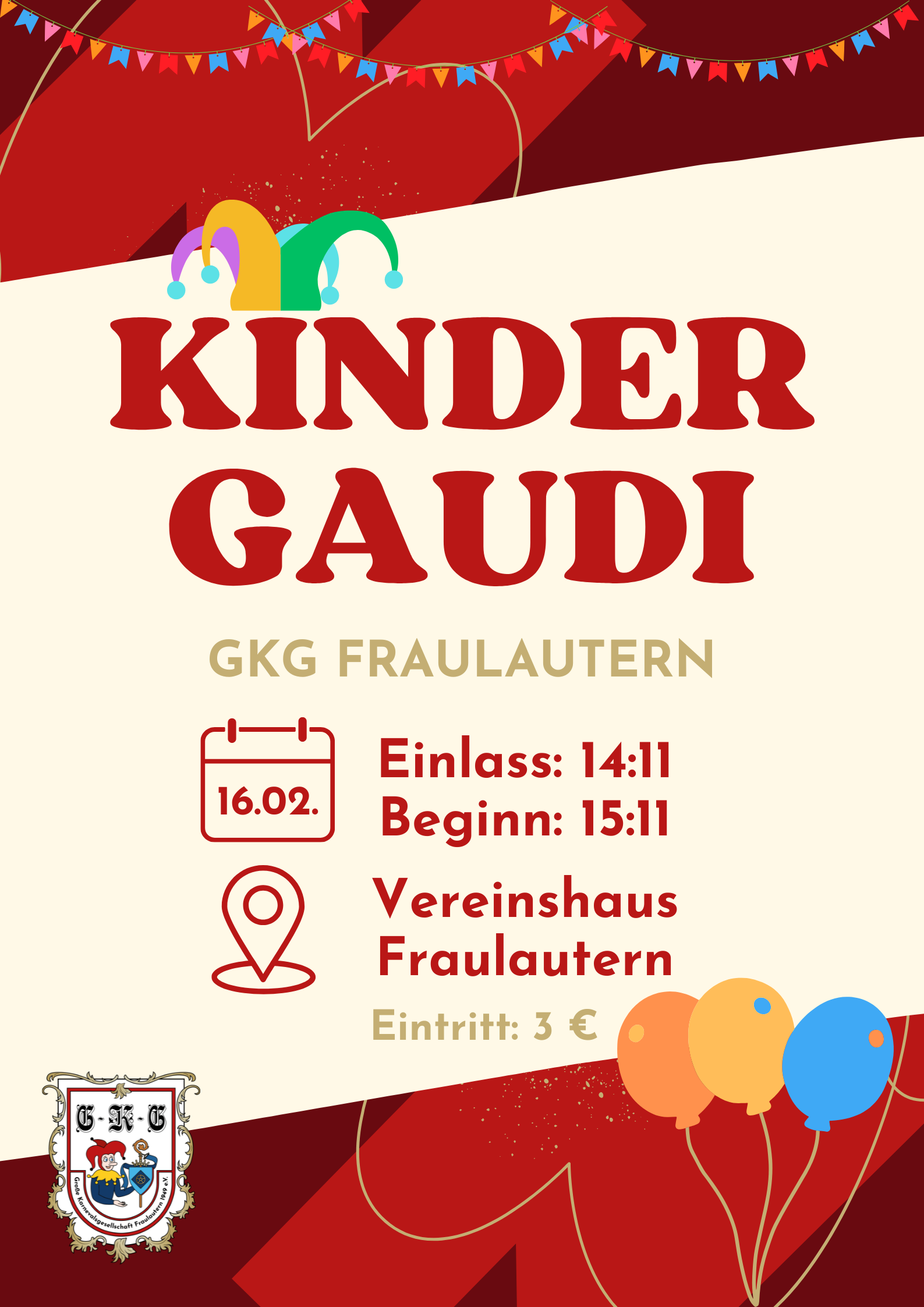 Kindergaudi der GKG Fraulautern 16.02.2025